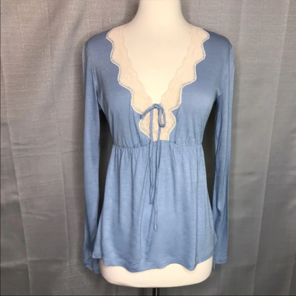 NWT Eberjey Lady Godiva Long Sleeve Tee S